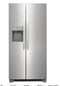 Frigidaire  FRSS2323AS
33 Inch Freestanding Side by Side Refrigerator with 22.3 Cu. Ft. Total Capacity, EvenTemp™ Cooling System, Fresh Storage Crispers, Ice Maker, Filtered Water/Ice Dispenser, PurePour™ Water Filter, ENERGY STAR and NSF Certified: Stain