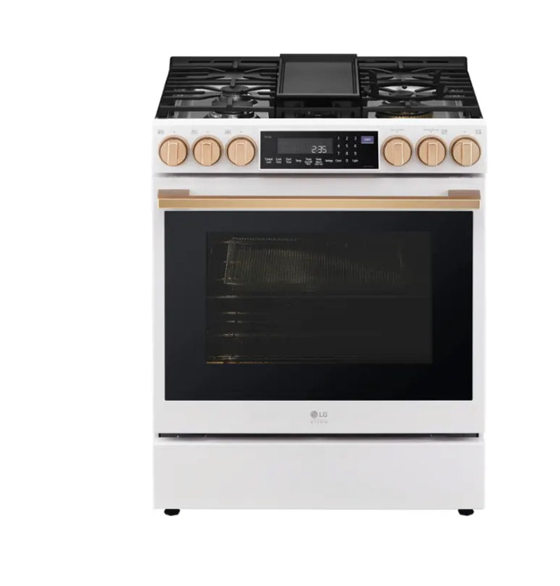 LG - STUDIO 6.3 Cu. Ft. Smart Slide-True Convection Range with EasyClean and Air Sous Vide - Essence White
Model:LSES6338N / LSGS6338N/ LSGS6338F