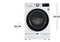 LG - 2.4 Cu. Ft. High-Efficiency Stackable Smart Front Load Washer with Steam and Built-In Intelligence and 4.2 Cu. Ft. Stackable Smart Electric Dryer with Dual Inverter HeatPump - White WM1455HWA , DLHC1455W