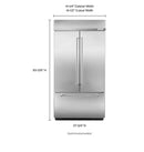 KitchenAid  42 inch - 24.2 Cu. Ft. French Door Built-In Refrigerator KBFN502ESS / KBFN502EBS / KBFN502EPA