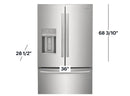 Frigidaire - Gallery 22.6 Cu. Ft. Counter-Depth French Door Refrigerator - Model:GRFC2353AF / GRFC2353AD