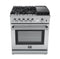 FORNO Lazio 30" 4.3 cu. ft. Gas Range with 5 Sealed Burners, Air Fryer and Griddle, FFSGS6276-30/ FFSGS6196-30