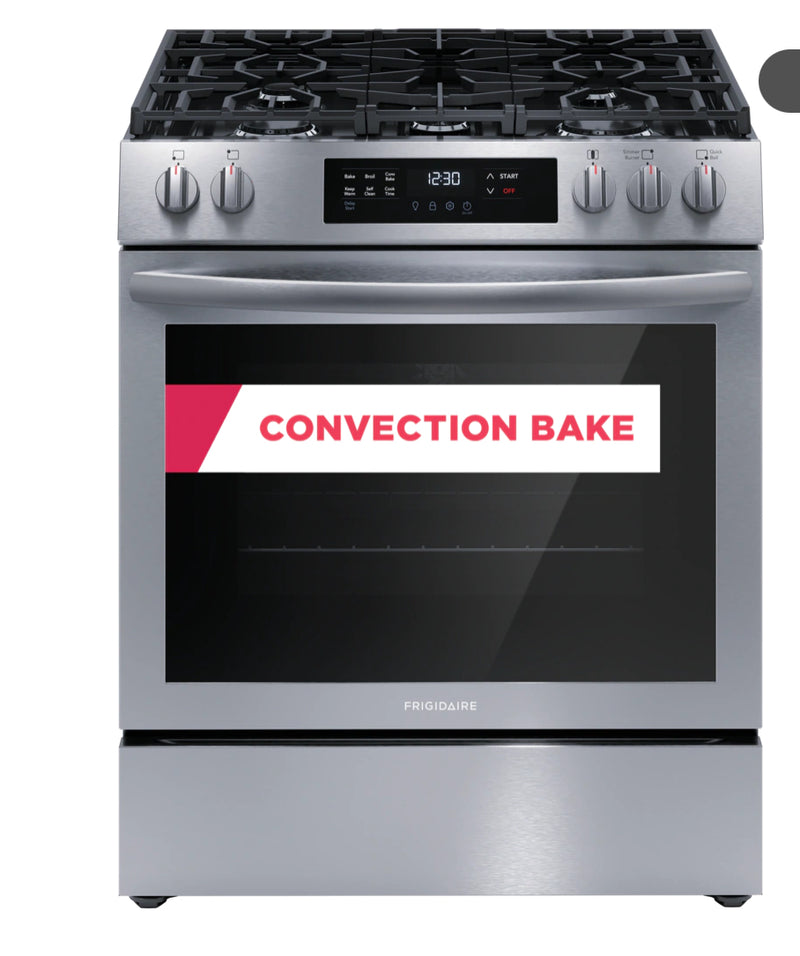 Frigidaire 30" Slide in Gas Range FCFG3083AS