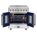 FORNO Massimo 30" 4.32 cu. ft. Freestanding French Door Electric Range with 5 Elements, FFSEL6955-30