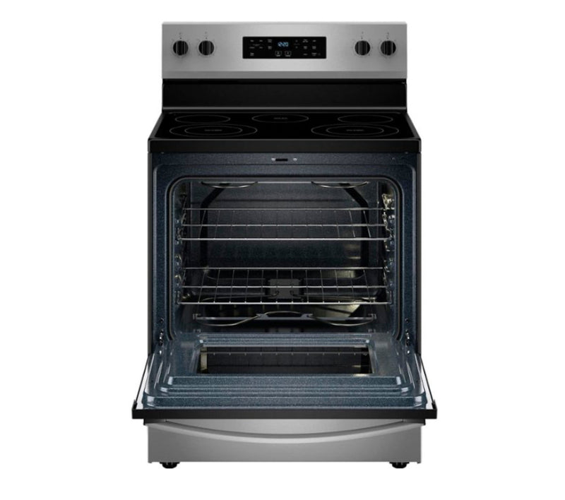 Whirlpool - 5.3 Cu. Ft. Freestanding Electric Range with Cooktop Flexibility - Stainless Steel Model:WFES3330RS