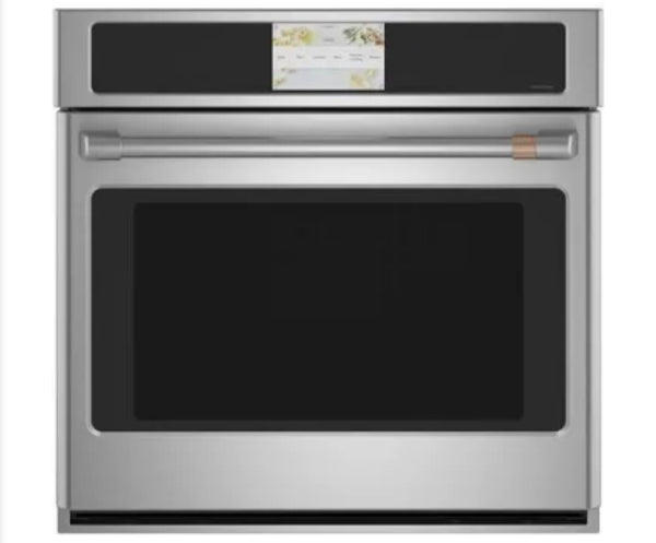 Cafe Professional Series  CTS70DP2NS1
30 Inch Single Convection Smart Electric Wall Oven with 5 Cu. Ft. Oven Capacity, True European Convection Oven, Self-Clean, Steam Clean Option, Hot-Air Frying, Keep Warm, Proof, Precision Cooking Modes, UL Listed,