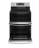 GE - 6.6 Cu. Ft. Freestanding Double Oven Electric Convection Range with Self-Steam Cleaning and No-Preheat Air Fry - Stainless Steel
Model:JBS86SPSS