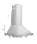 ZLINE Convertible Vent Wall Mount Range Hood in Black Stainless Steel (BSKBN)