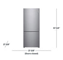 LG - 14.7 Cu. Ft. Bottom-Freezer Smart Refrigerator with Smart Cooling - Platinum Silver
Model:LBNC15231V