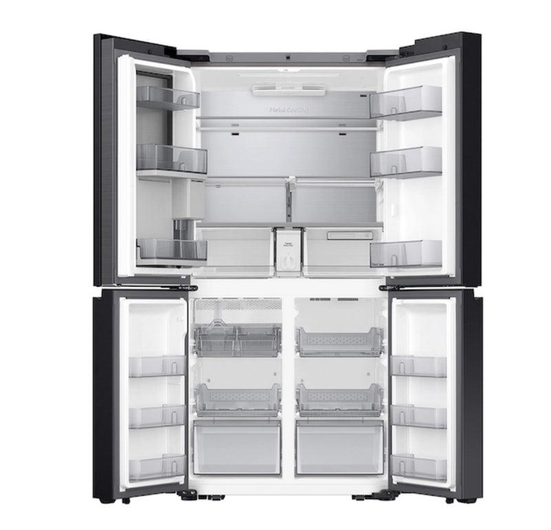 Samsung Bespoke 4-Door Flex™ Refrigerator (29 cu. ft.) with AI Family Hub+™ and AI Vision Inside™ in White Glass RF29DB990012AA