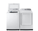 Samsung - 5.0 Cu. Ft. High-Efficiency Top Load Washer with Active WaterJet with Samsung - 7.4 Cu. Ft. Smart Electric Dryer with Steam Sanitize+ - White WA50R5200AW/DVE52A5200W