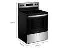 Whirlpool - 5.3 Cu. Ft. Freestanding Electric Range with Cooktop Flexibility - Stainless Steel Model:WFES3330RS