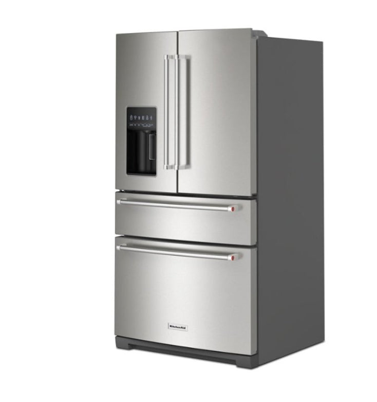 KitchenAid - 26 cu. ft. French Door Refrigerator with Ice and Water Dispenser - Stainless Steel
Model:KRMF536RPS