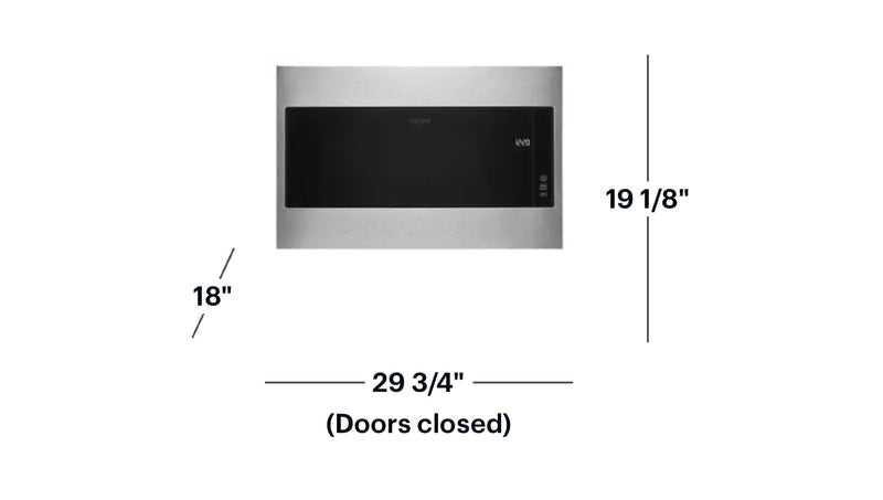 Whirlpool - 1.1 Cu. Ft. Built-In Microwave with Standard Trim Kit - Stainless Steel Model:WMT55511KS