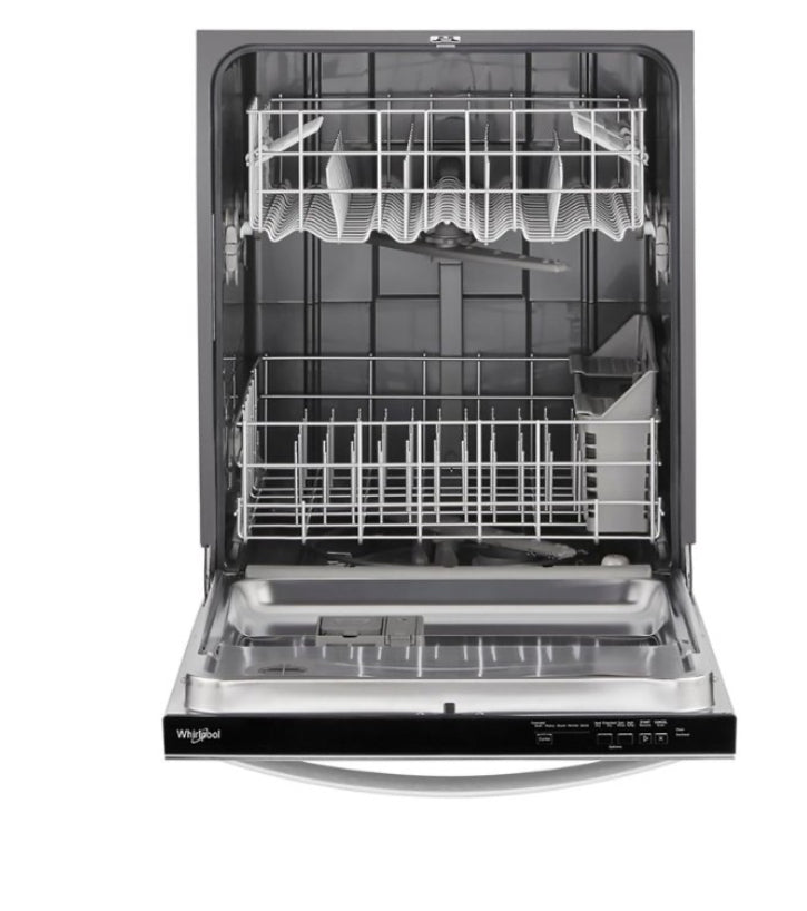 Whirlpool - 24" Top Control Built-In Dishwasher with Boost Cycle and 55 dBa - Stainless Steel