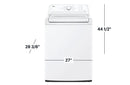 LG - 4.3 Cu. Ft. High-Efficiency Top Load Washer with SlamProof Glass Lid - White
Model:WT6100CW