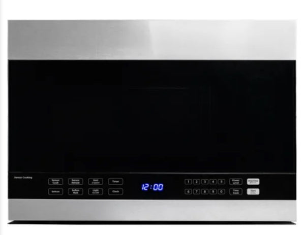 Danby  DOM014401G1
24 Inch Over-The-Range Microwave Oven with 1.4 cu. ft. Capacity, 2 Speed/300 CFM Fan, Sensor Cook, Sensor Reheat, Quick Start Cooking, Soften/Melt Option, Auto Defrost, Child Lock, LED Lights, 1,000 Cooking Watts, and 3-Way Venting Syst