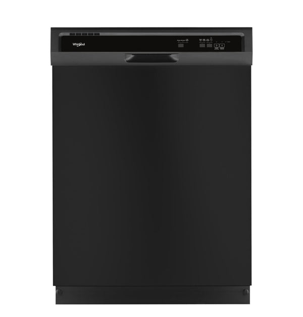 Whirlpool - 24" Front Control Built-In Dishwasher with 1-Hour Wash Cycle, 55dBA - Black Model:WDF330PAHB