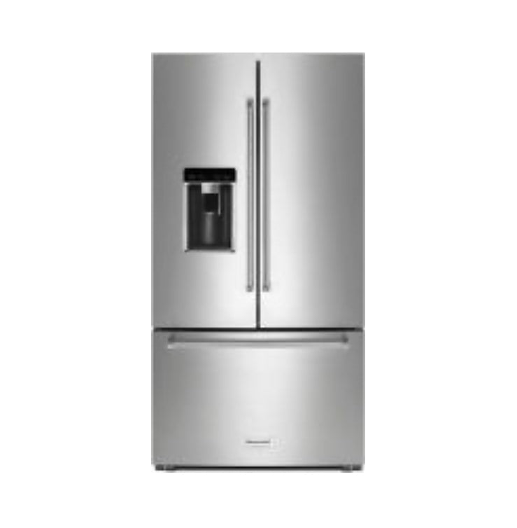 KitchenAidKARERADWMW106
4 Piece Kitchen Appliances Package with French Door Refrigerator, Gas Range, Dishwasher and Over the Range Microwave in Stainless Steel