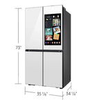 Samsung Bespoke 4-Door Flex™ Refrigerator (29 cu. ft.) with AI Family Hub+™ and AI Vision Inside™ in White Glass RF29DB990012AA