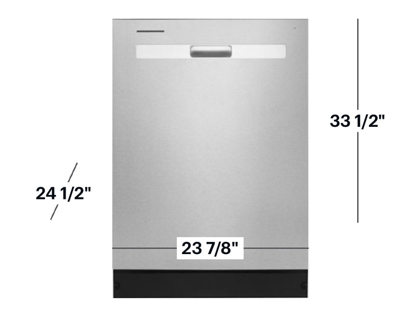 Whirlpool - 24" Top Control Built-In Dishwasher with Boost Cycle and 55 dBa - Stainless Steel