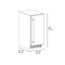 ZLINE Autograph 15" Touchstone Clear Cube Ice Maker with Drain Pump and Solid Stainless Steel Door with Matte Black Handle, ICCDZ-ST-15-MB