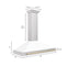 ZLINE 48 Inch Autograph Edition Stainless Steel Range Hood with White Matte Shell and Gold Handle, KB4STZ-WM48-G