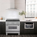 ZLINE 36" 4.6 cu. ft. Induction Range with a 5 Element Stove and Electric Oven in Durasnow Stainless Steel, RAINDS-SN-36