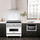 ZLINE 36" 4.6 cu. ft. Induction Range with a 5 Element Stove and Electric Oven in White Matte, RAIND-WM-36