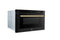 FORNO Espresso Capoliveri 24" 1.2 cu. ft. Built-In Microwave Drawer in Black with Antique Brass Handles, FMWDR3000-24BLK