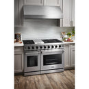 THOR Kitchen 48 in. 6.8 cu. ft. Double Oven Propane Gas Range in Stainless Steel, LRG4807ULP