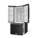 Gordon Ramsay by THOR Kitchen 30" 17.5 cu. ft. French Door Counter Depth Refrigerator with Ice Maker in Matte Black with Stainless Steel Accents, RF3017FFD00-SS