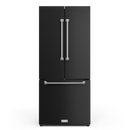 Gordon Ramsay by THOR Kitchen 30" 17.5 cu. ft. French Door Counter Depth Refrigerator with Ice Maker in Matte Black with Stainless Steel Accents, RF3017FFD00-SS