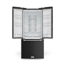 Gordon Ramsay by THOR Kitchen 30" 17.5 cu. ft. French Door Counter Depth Refrigerator with Ice Maker in Matte Black with Stainless Steel Accents, RF3017FFD00-SS