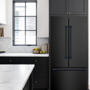 Gordon Ramsay by THOR Kitchen 30" 17.5 cu. ft. French Door Counter Depth Refrigerator with Ice Maker in Matte Black with Navy Blue Accents, RF3017FFD00-BLU