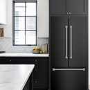 Gordon Ramsay by THOR Kitchen 30" 17.5 cu. ft. French Door Counter Depth Refrigerator with Ice Maker in Matte Black with Stainless Steel Accents, RF3017FFD00-SS