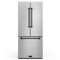 Gordon Ramsay by THOR Kitchen 30" 17.5 cu. ft. French Door Counter Depth Refrigerator with Ice Maker in Stainless Steel with Black Accents, RF3017FFD99-BLK
