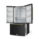 Gordon Ramsay by THOR Kitchen 36" 20.3 cu. ft. French Door Counter Depth Refrigerator with Ice Maker in Matte Black with Bronze Accents, RF3621CTD00-BRZ