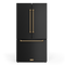 Gordon Ramsay by THOR Kitchen 36" 20.3 cu. ft. French Door Counter Depth Refrigerator with Ice Maker in Matte Black with Bronze Accents, RF3621CTD00-BRZ