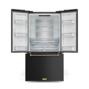 Gordon Ramsay by THOR Kitchen 36" 20.3 cu. ft. French Door Counter Depth Refrigerator with Ice Maker in Matte Black with Bronze Accents, RF3621CTD00-BRZ