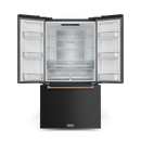 Gordon Ramsay by THOR Kitchen 36" 20.3 cu. ft. French Door Counter Depth Refrigerator with Ice Maker in Matte Black with Rose Gold Accents, RF3621CTD00-RSG