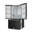 Gordon Ramsay by THOR Kitchen 36" 20.3 cu. ft. French Door Counter Depth Refrigerator with Ice Maker in Matte Black with Stainless Steel Accents, RF3621CTD00-SS