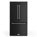 Gordon Ramsay by THOR Kitchen 36" 20.3 cu. ft. French Door Counter Depth Refrigerator with Ice Maker in Matte Black with Stainless Steel Accents, RF3621CTD00-SS