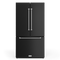 Gordon Ramsay by THOR Kitchen 36" 20.3 cu. ft. French Door Counter Depth Refrigerator with Ice Maker in Matte Black with Stainless Steel Accents, RF3621CTD00-SS