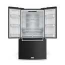 Gordon Ramsay by THOR Kitchen 36" 20.3 cu. ft. French Door Counter Depth Refrigerator with Ice Maker in Matte Black with Stainless Steel Accents, RF3621CTD00-SS