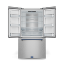 Gordon Ramsay by THOR Kitchen 36" 20.3 cu. ft. French Door Counter Depth Refrigerator with Ice Maker in Stainless Steel with Navy Blue Accents, RF3621CTD99-BLU