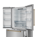 Gordon Ramsay by THOR Kitchen 36" 20.3 cu. ft. French Door Counter Depth Refrigerator with Ice Maker in Stainless Steel with Bronze Accents, RF3621CTD99-BRZ