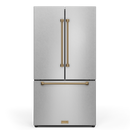 Gordon Ramsay by THOR Kitchen 36" 20.3 cu. ft. French Door Counter Depth Refrigerator with Ice Maker in Stainless Steel with Bronze Accents, RF3621CTD99-BRZ