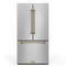 Gordon Ramsay by THOR Kitchen 36" 20.3 cu. ft. French Door Counter Depth Refrigerator with Ice Maker in Stainless Steel with Bronze Accents, RF3621CTD99-BRZ