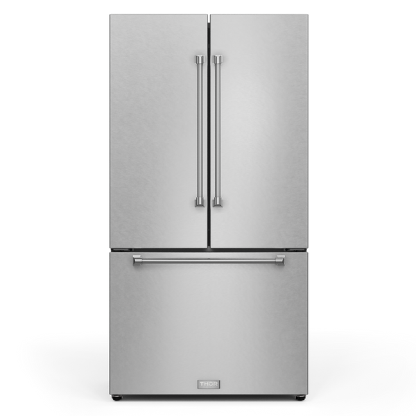 Gordon Ramsay by THOR Kitchen 36" 20.3 cu. ft. French Door Counter Depth Refrigerator with Ice Maker in Stainless Steel, RF3621CTD99